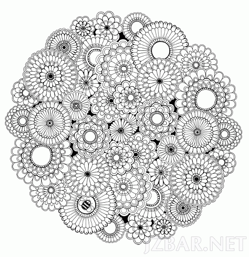 《秘密花园》涂色书原图